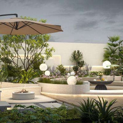 现代庭院景观_庭院花园