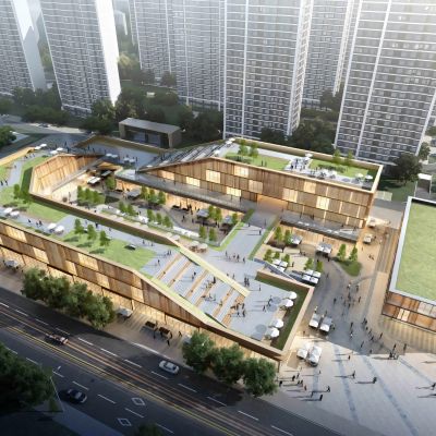 现代商业街_商业裙房