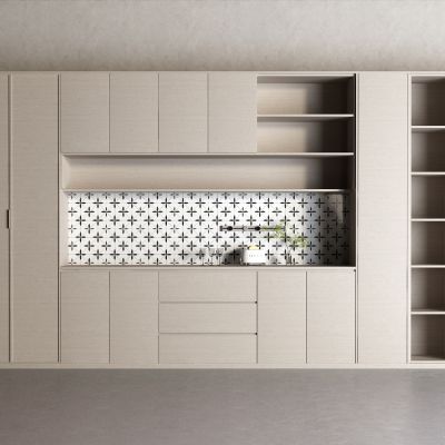 现代酒柜 功能插座