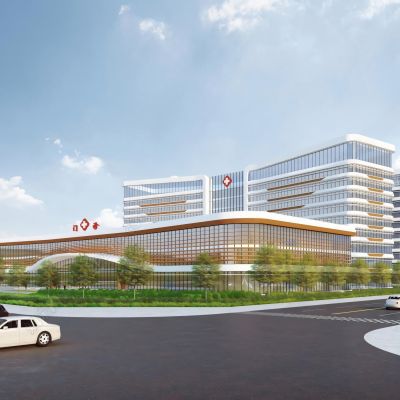 现代风格流线型医院