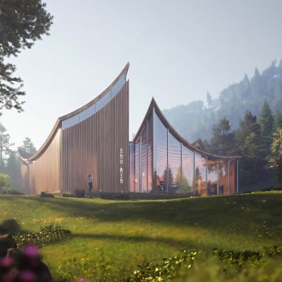 现代民宿建筑外观_公建门头门面_独家酒店建筑_商业中心建筑_体育运动场馆