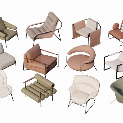 现代简约休闲椅组合室内休闲椅休闲沙发单人沙发单人椅