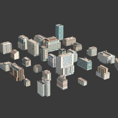 精细配楼 建筑配楼 写字楼 住宅建筑