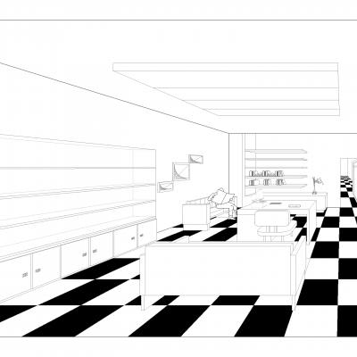 办公室透视角度线稿