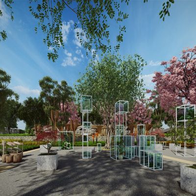 中式中医药文化景观公园 中医药药草科普园 中草药植物园科普文化公园