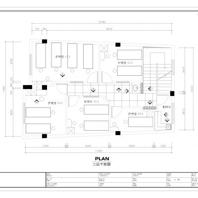 三层美容SPA馆CAD施工图