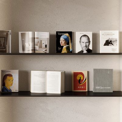 现代书架 置物架 隔断层板书架 书本书籍书刊 书架壁灯