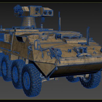 美国M1134斯崔克反坦克导弹发射车装甲车