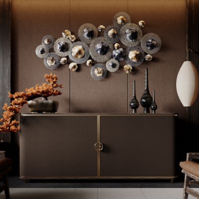 中式玄关柜 餐边柜 装饰柜 边柜 饰品摆件 墙饰