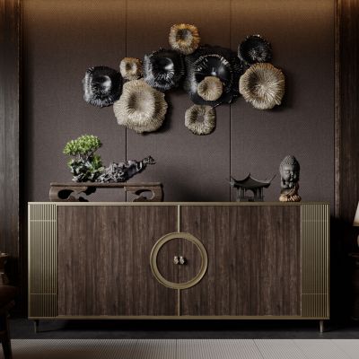 中式玄关柜 餐边柜 装饰柜 边柜 饰品摆件 墙饰