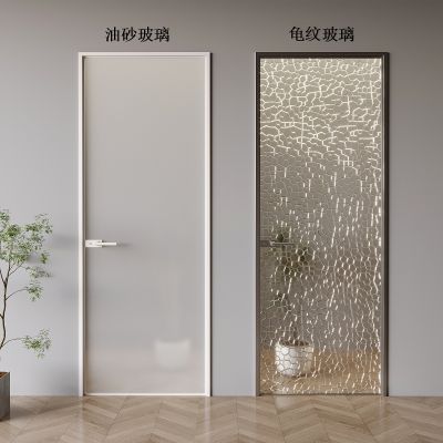 现代油砂玻璃单开门 龟纹玻璃平开门 厨房卫生间玻璃单开门