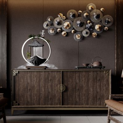 中式玄关柜 餐边柜 装饰柜 边柜 饰品摆件 墙饰