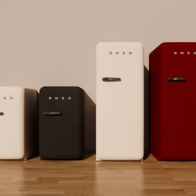 现代冰箱单开门冰箱小型冰箱迷你冰箱双开门冰箱小冰箱智能冰箱家用电器3D模型