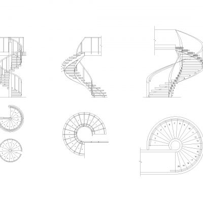 螺旋梯Dwg