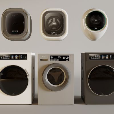 现代智能洗衣机 滚筒洗衣机 墙挂壁挂式迷你洗衣机 家用电器设备