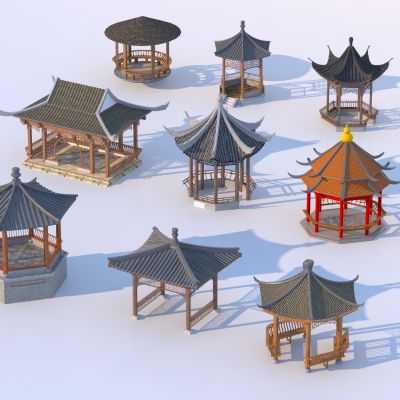 新中式景观亭 凉亭