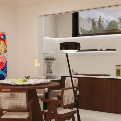 现代餐厅 餐边柜 餐桌椅 酒柜  餐桌