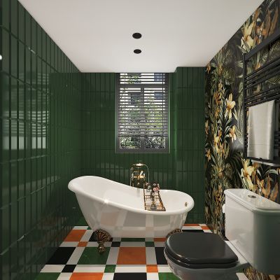 法式复古卧室套间 卫生间 衣帽间