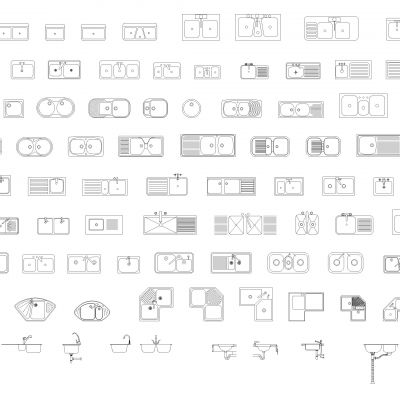 厨房水槽Cad块