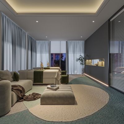 现代美容院SPA包间 美容院包间 美甲店