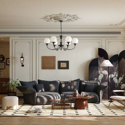 法式中古风客厅 法式客厅