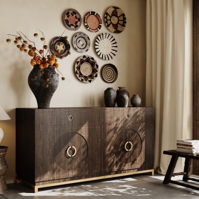 侘寂中古玄关柜 中式玄关柜 餐边柜 装饰柜 边柜 饰品摆件