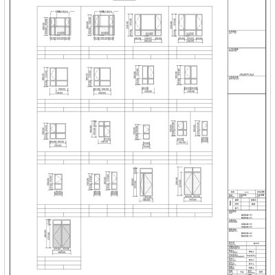 别墅窗户立面cadCAD施工图