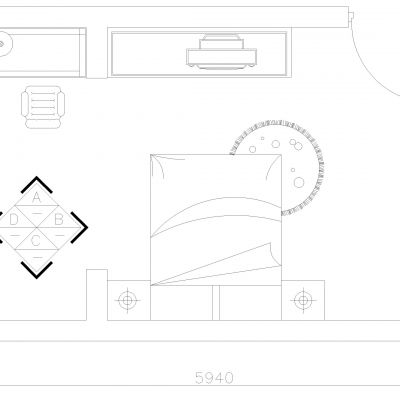 儿童房卧室平面图