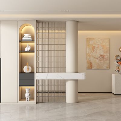 现代玄关过道 隔断