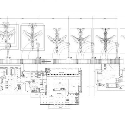 飞机航站楼连桥飞机