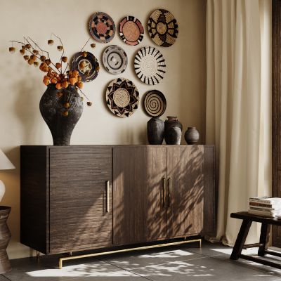 侘寂中古玄关柜 中式玄关柜 餐边柜 装饰柜 边柜 饰品摆件