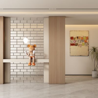 现代玄关过道 隔断