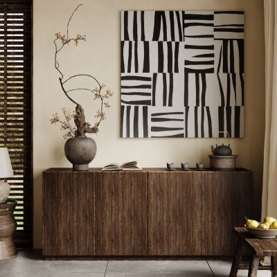 侘寂中古玄关柜 中式玄关柜 餐边柜 装饰柜 边柜 饰品摆件