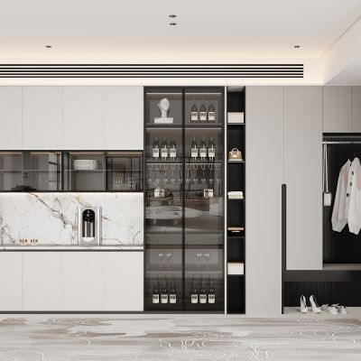 现代餐边柜 鞋柜 换鞋凳 衣服包包鞋子 装饰品摆件