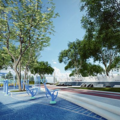 现代城市户外运动体育公园 现代城市中心运动广场 现代全民运动中心