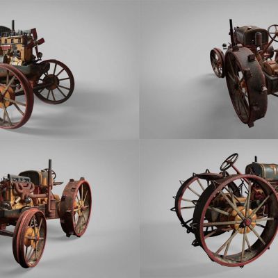 老式蒸汽机 老爷车 农用拖拉机