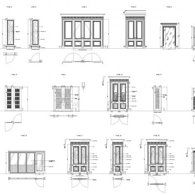 欧式门详细图纸