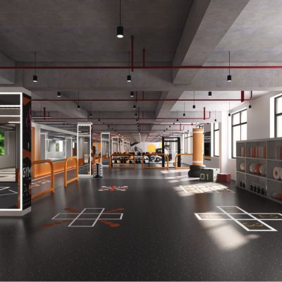 健身房CAD+效果图