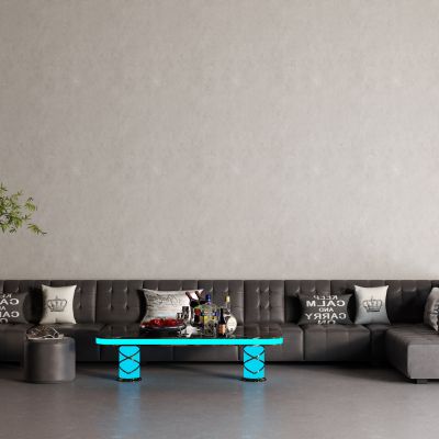 现代皮革沙发 空调