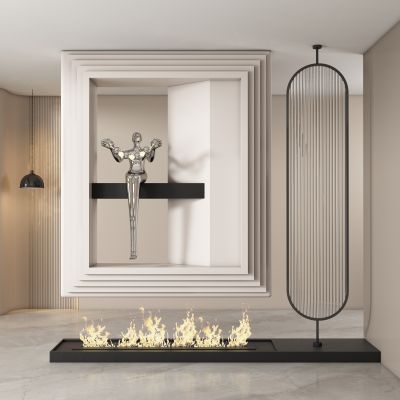 现代玄关过道 隔断