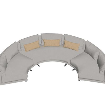 现代沙发布艺沙发弧形沙发异形沙发多人沙发