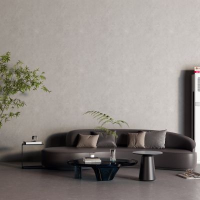 现代弧形沙发 皮革沙发 空调