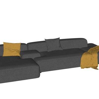 现代沙发布艺沙发异形沙发多人沙发