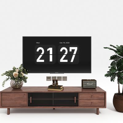 法式中古风电视柜及摆件