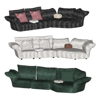 现代多人沙发异形沙发布艺沙发转角沙发组合