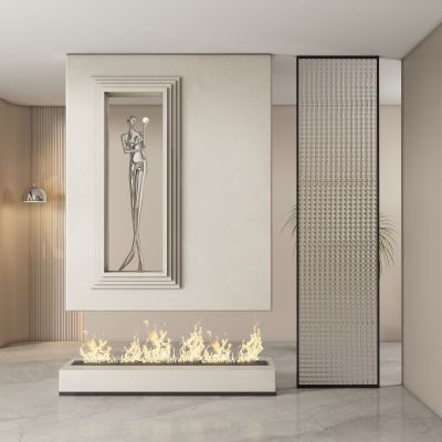 现代玄关过道 隔断