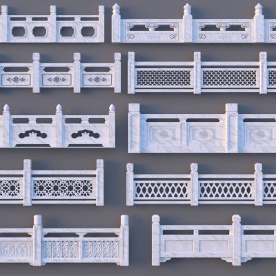 新中式汉白玉栏杆_汉白玉护栏_石栅栏