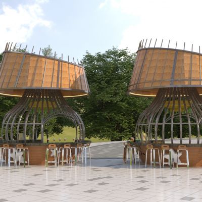 现代廊架 景观异形亭子