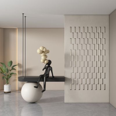 现代玄关过道 隔断