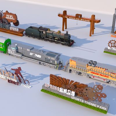 现代老工业主题景观